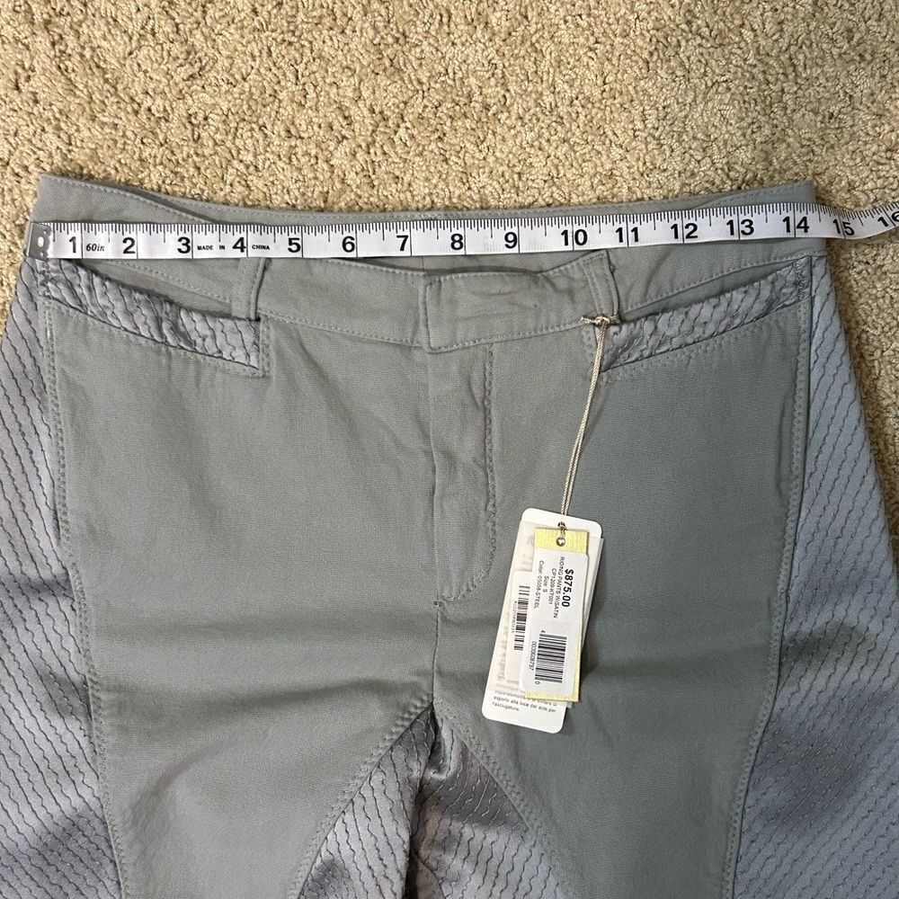 Roberto Cavalli cropped Riding Pants Satin detail Steel Size S $875 - Picture 9 of 15